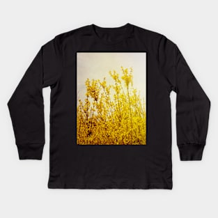 Sun Kissed Yellow Flowers Kids Long Sleeve T-Shirt